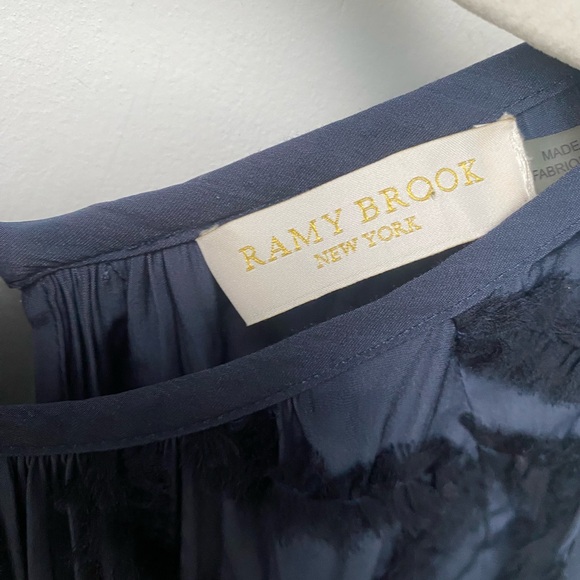 Ramy Brook Taima Cold-Shoulder Blouson Dress w/ Ruffled Trim - Picture 6 of 9